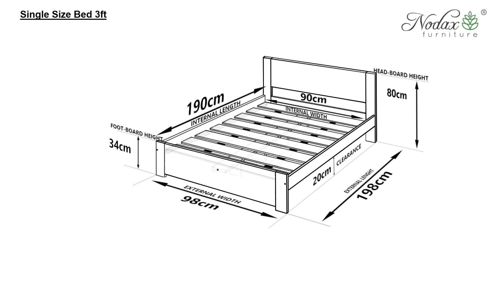 Wooden bed frame Polaris (F11)