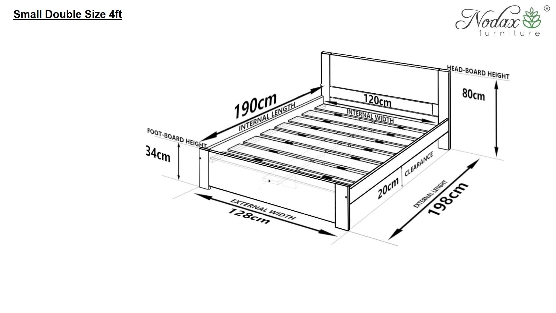 Wooden bed frame Polaris (F11)