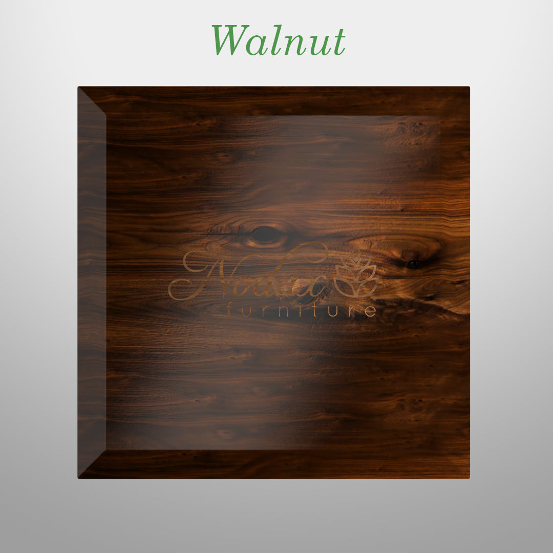 Nodax bedframes Walnut finish sample