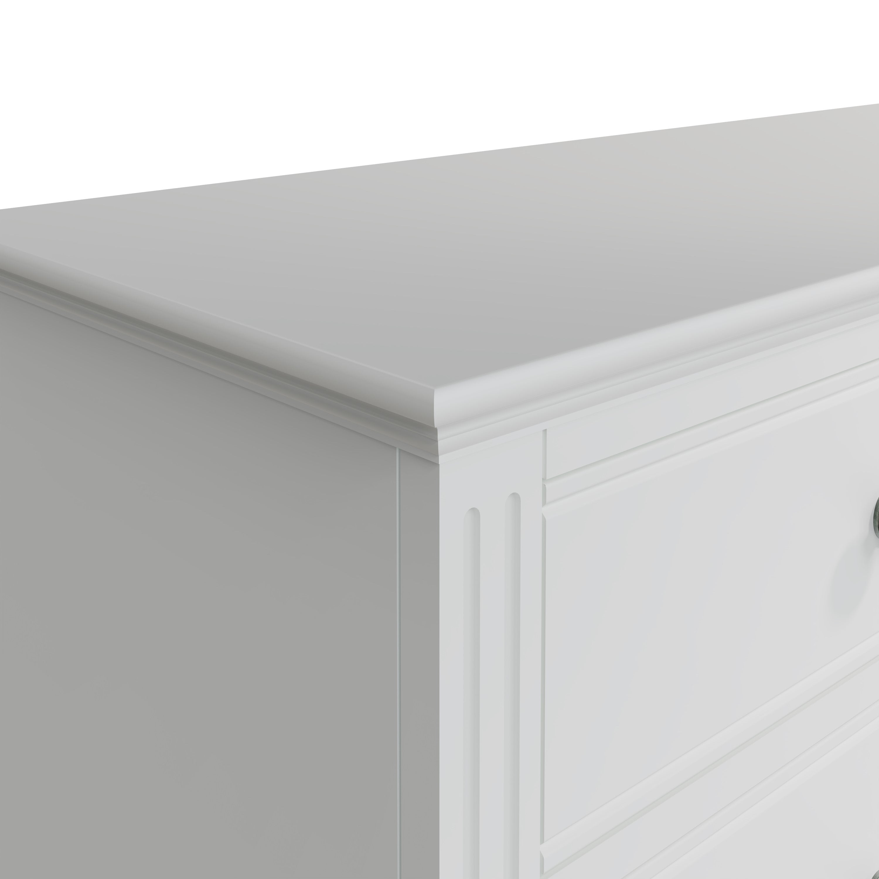 Wooden 6-Drawer Chest - White Prestige Collection