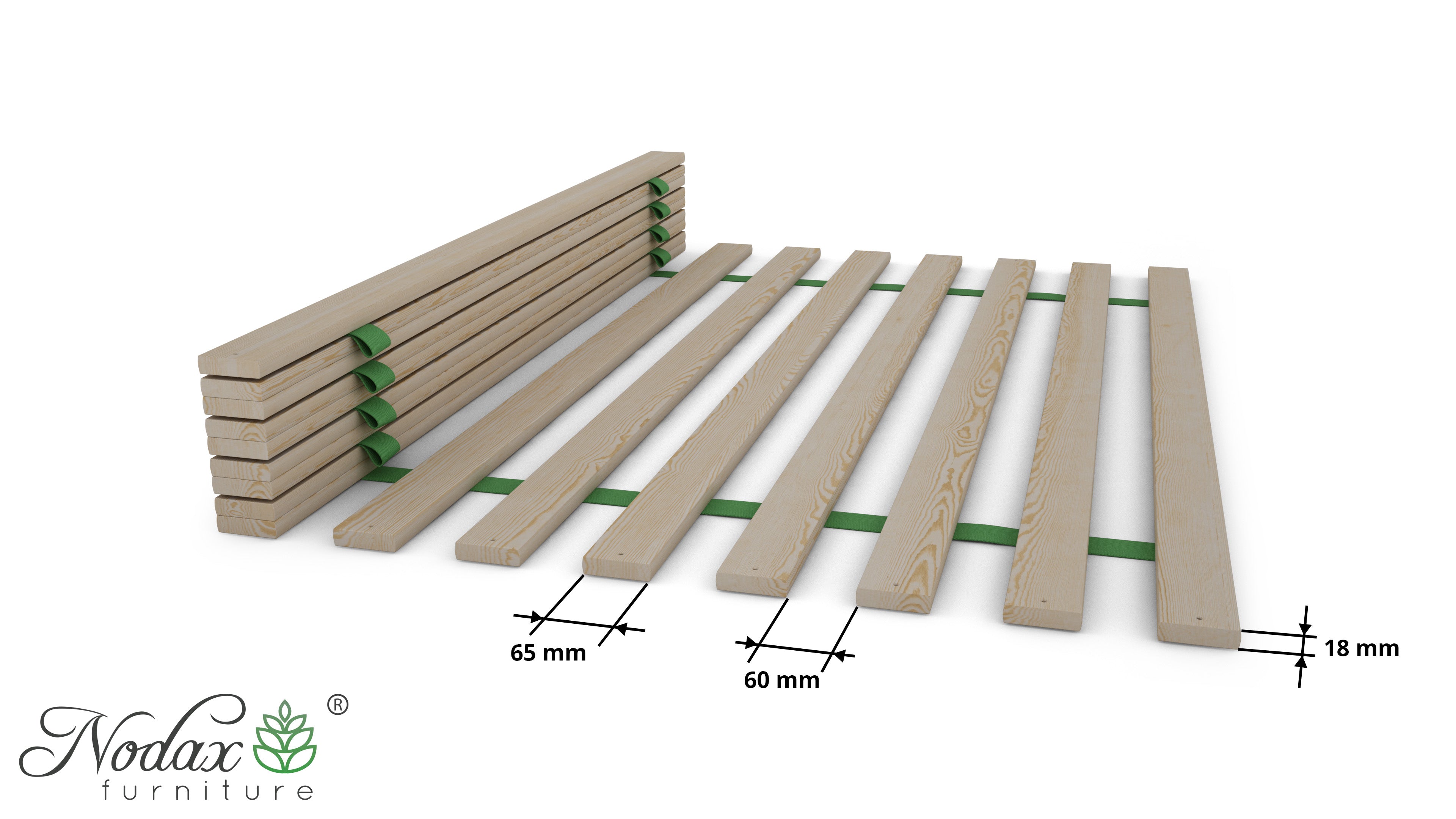 16 Nodax wooden slats, slats ready to Install with predrilled holes and screws, sturdy wooden slats, size of slats