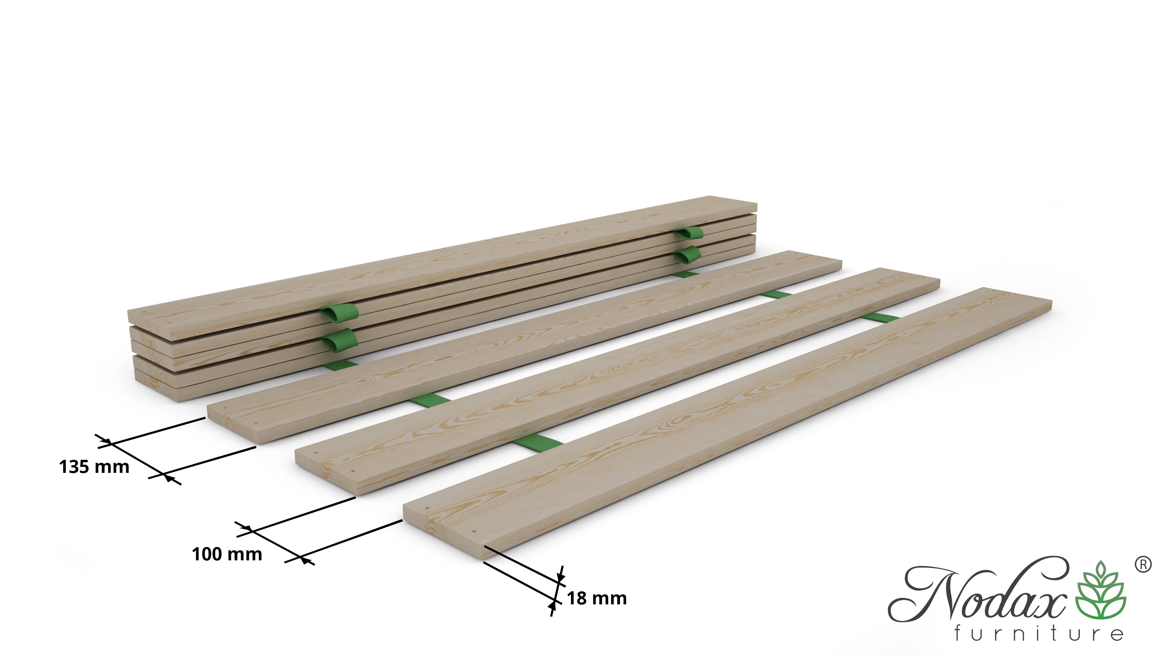 Nodax wooden slats, slats ready to Install with predrilled holes and screws, sturdy wide wooden slats