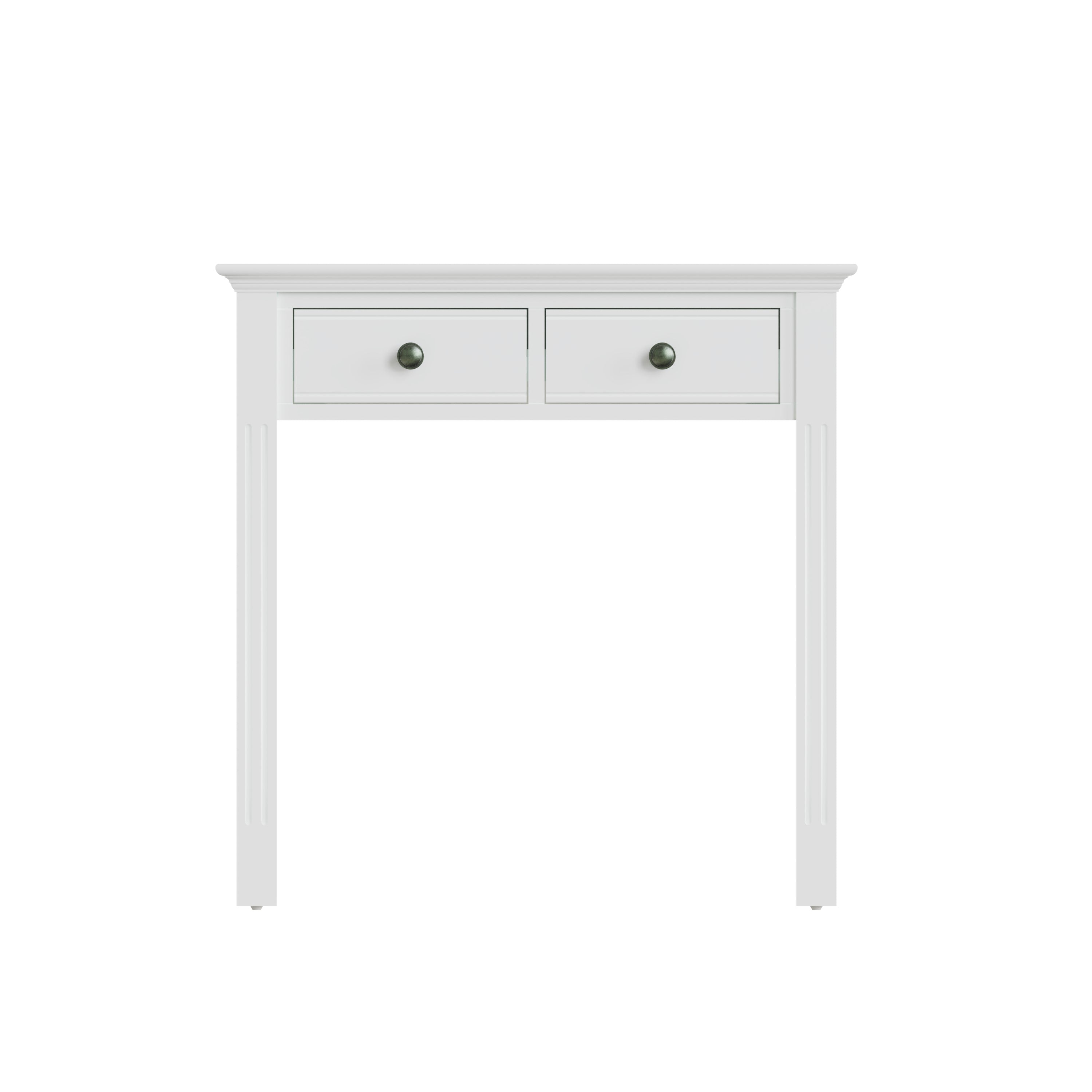 Wooden Dressing Table With Stool & Mirror - White Prestige Collection