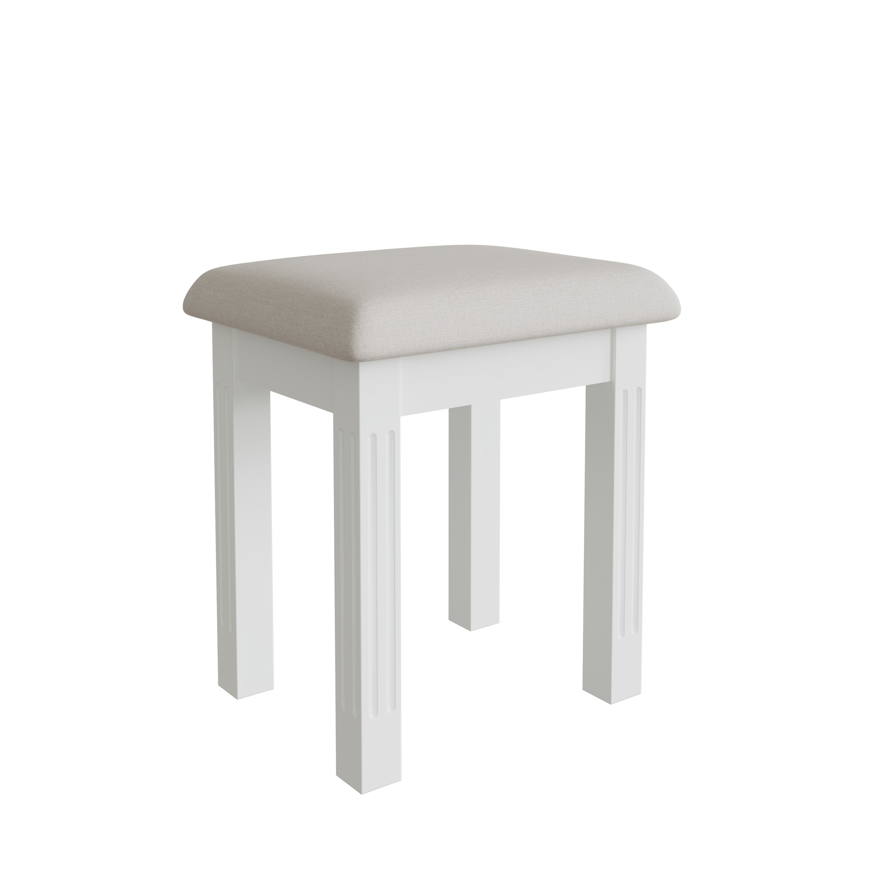 Wooden Dressing Table With Stool & Mirror - White Prestige Collection