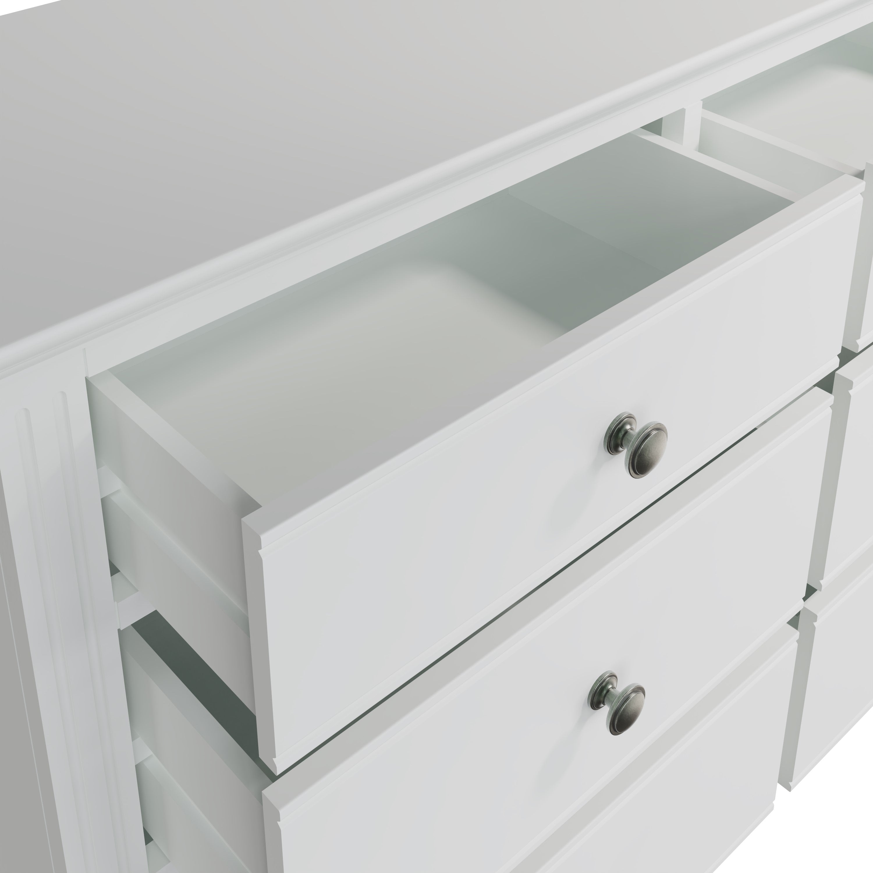 Wooden 6-Drawer Chest - White Prestige Collection