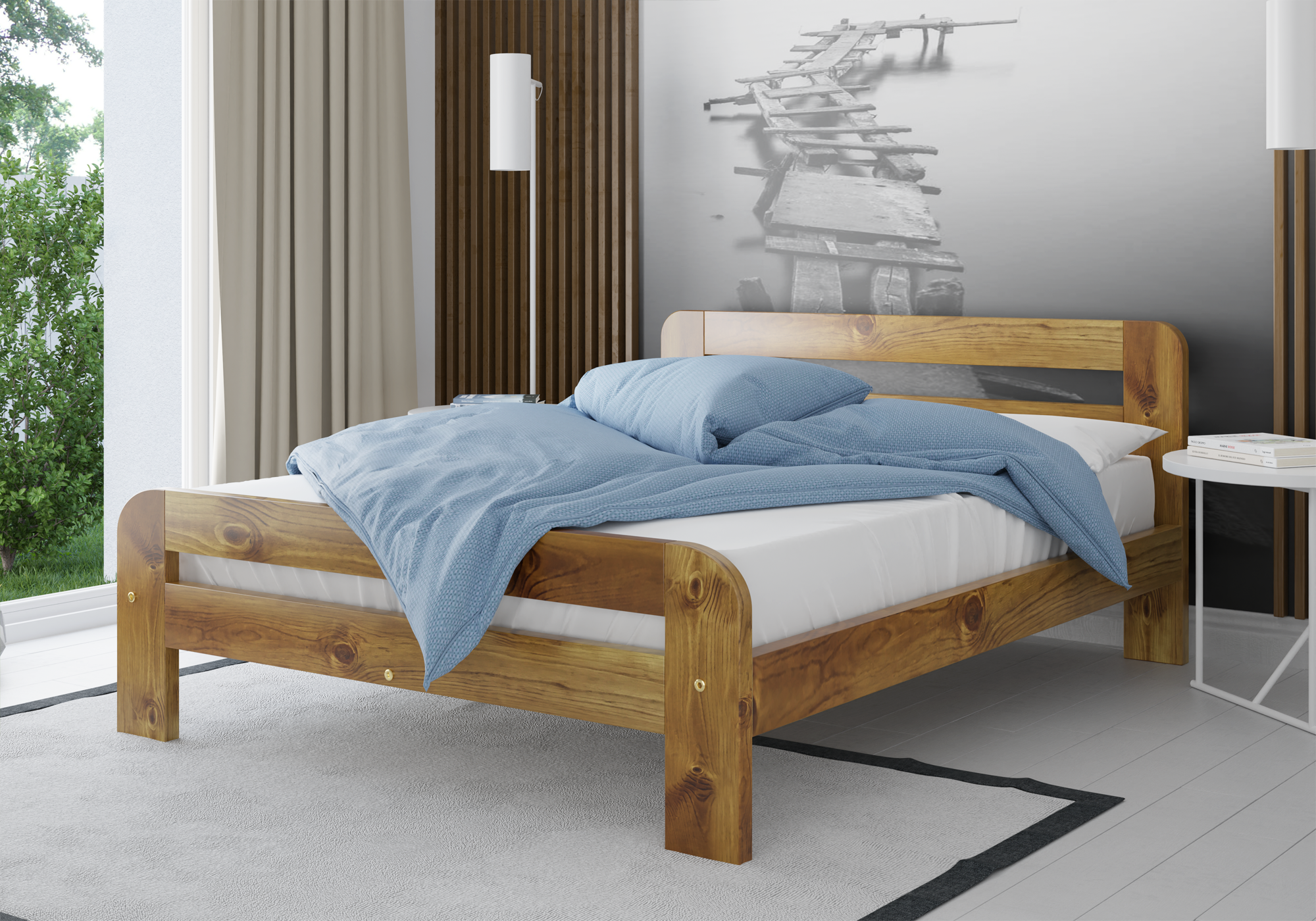 5ft-Wooden-bed-with-slats