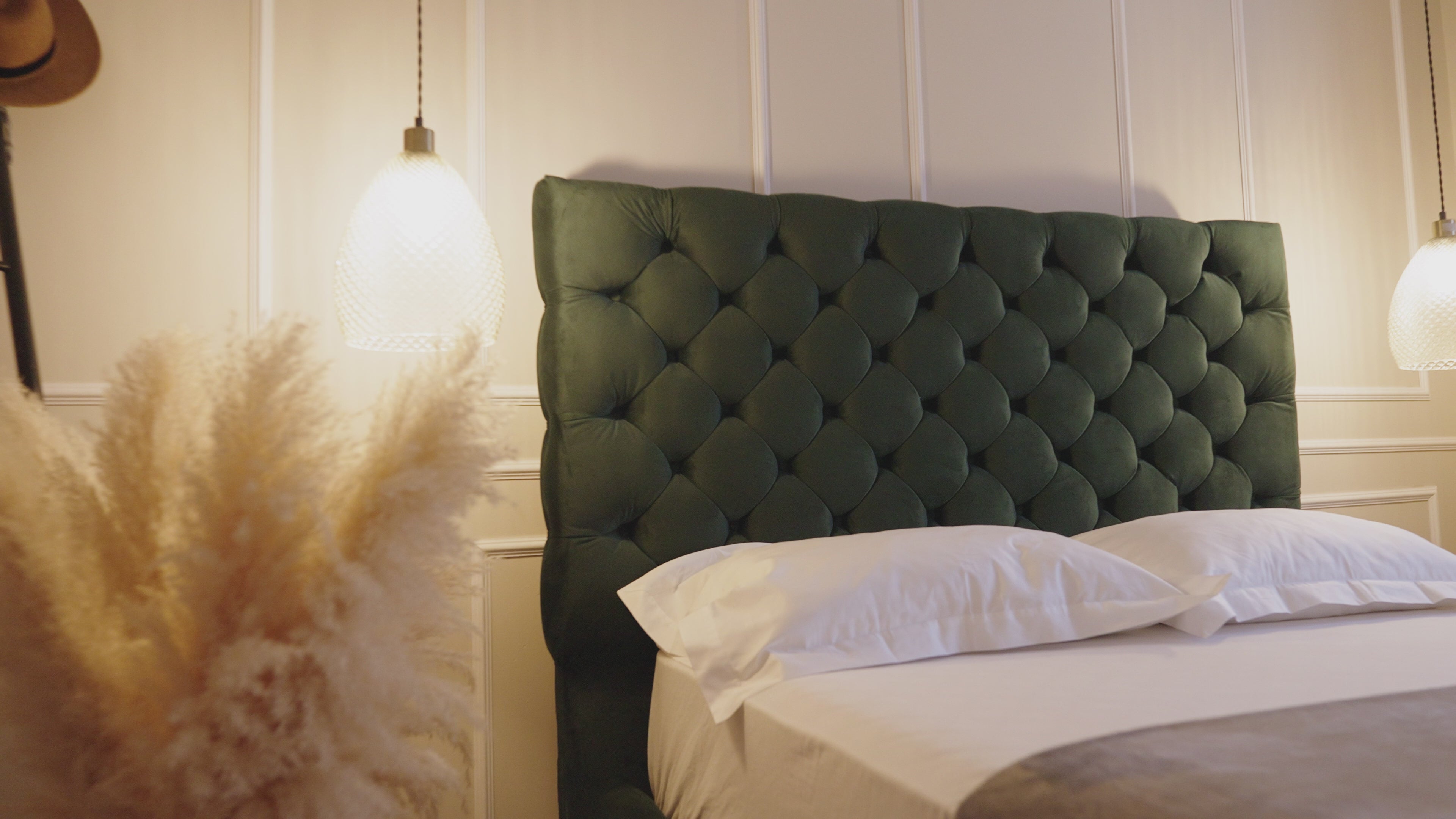 Velvet Bed Frame Forest