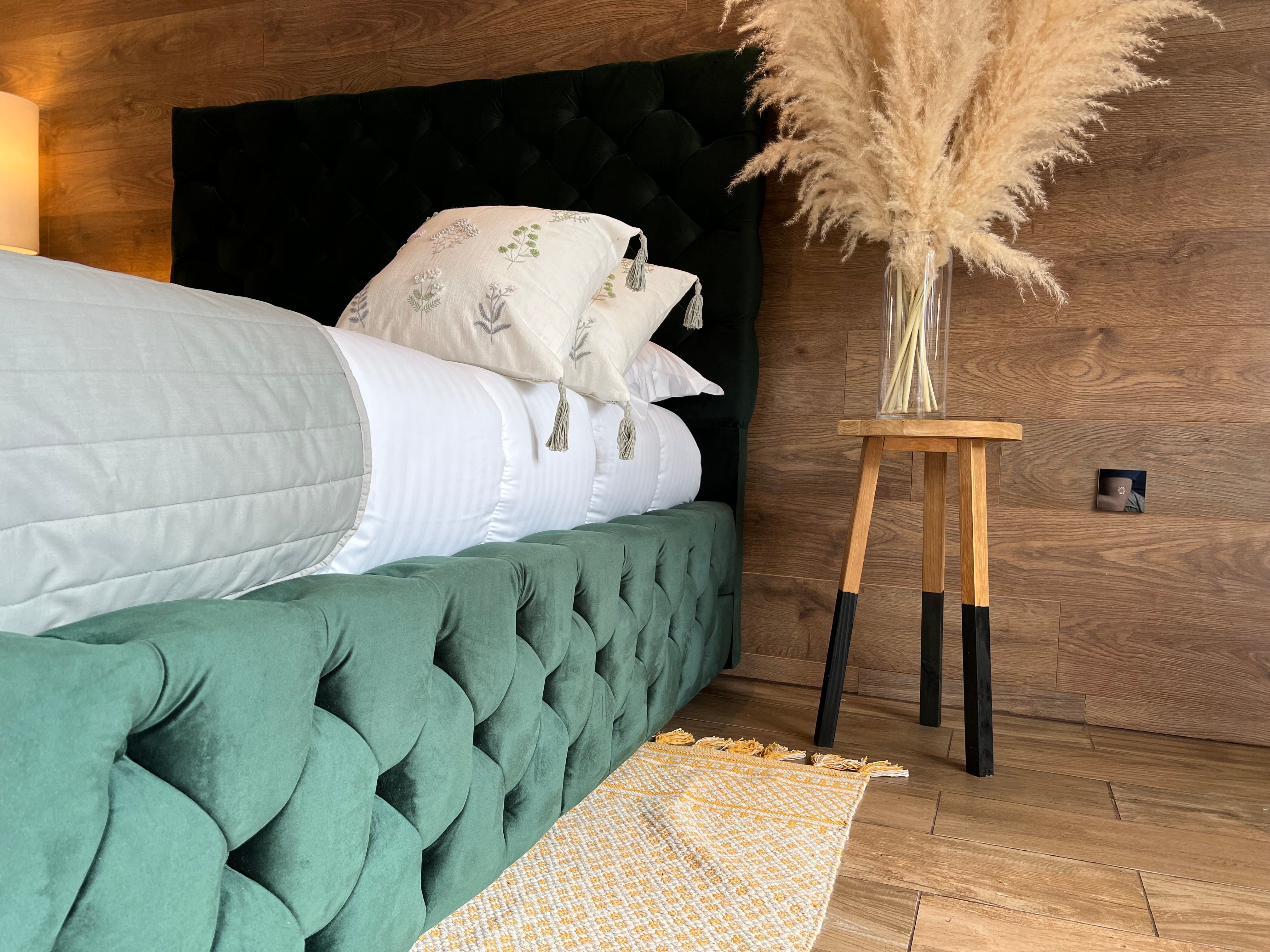 Velvet Bed Frame Forest