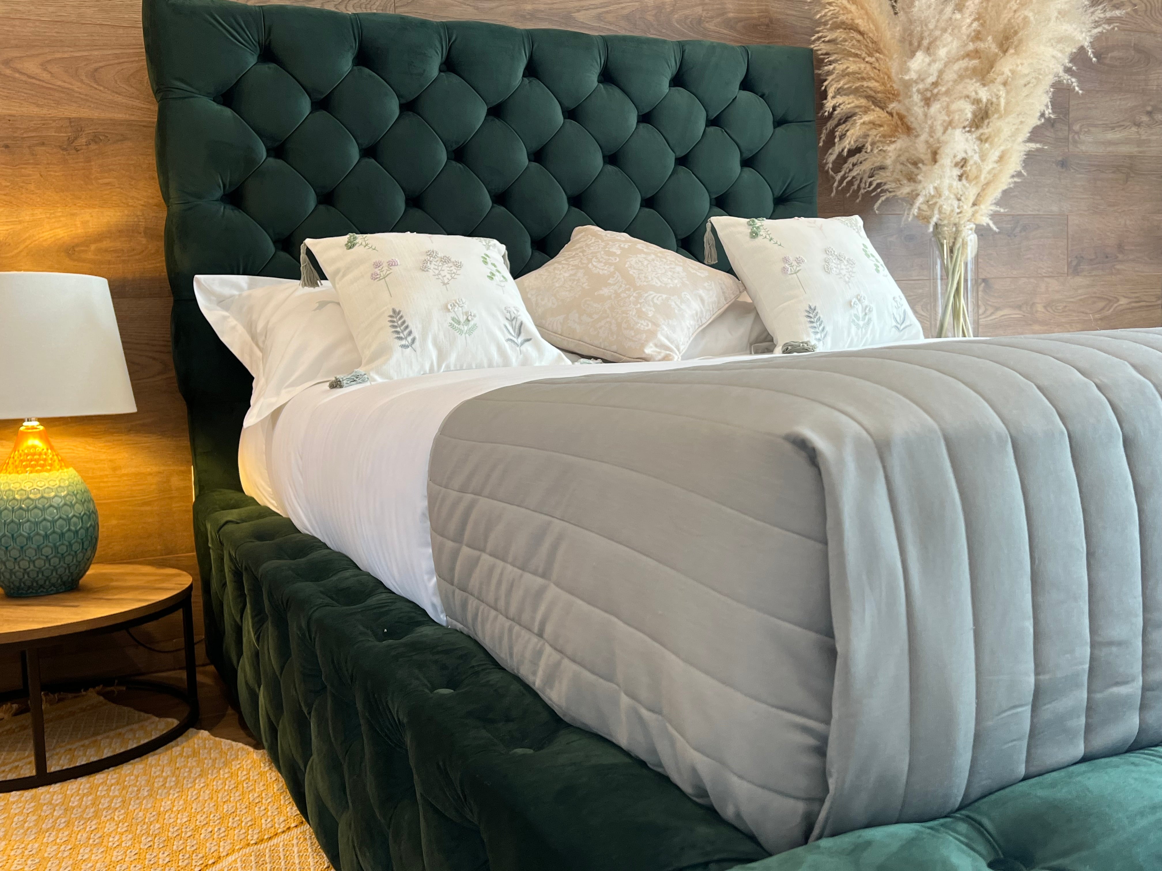 Velvet Bed Frame Forest