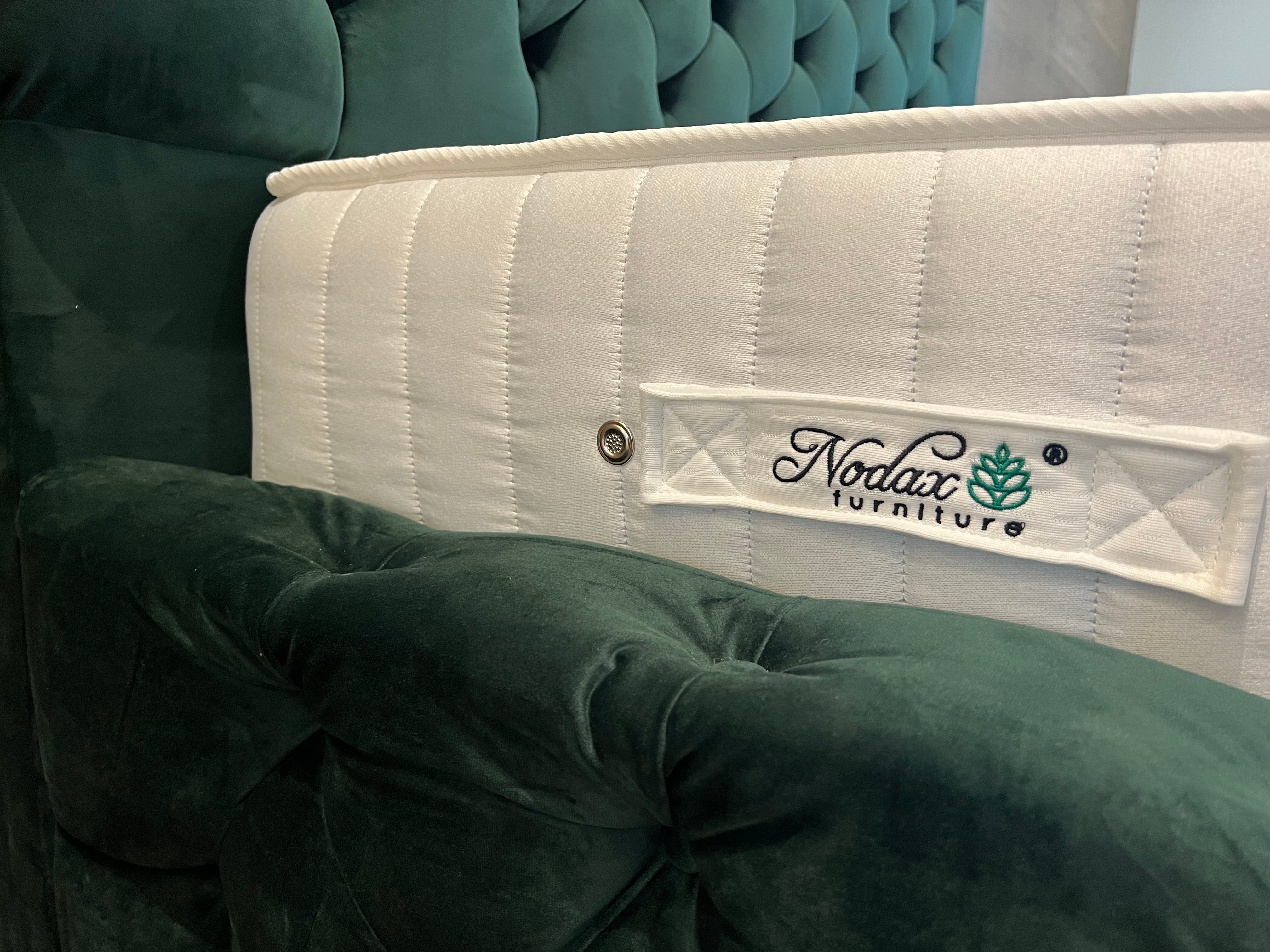 Nodax Standard Pocket Spring 1000 Mattress, affordable,  embroidered handles and air vents and woollen tufts,  27 cm height, soft-medium mattress.