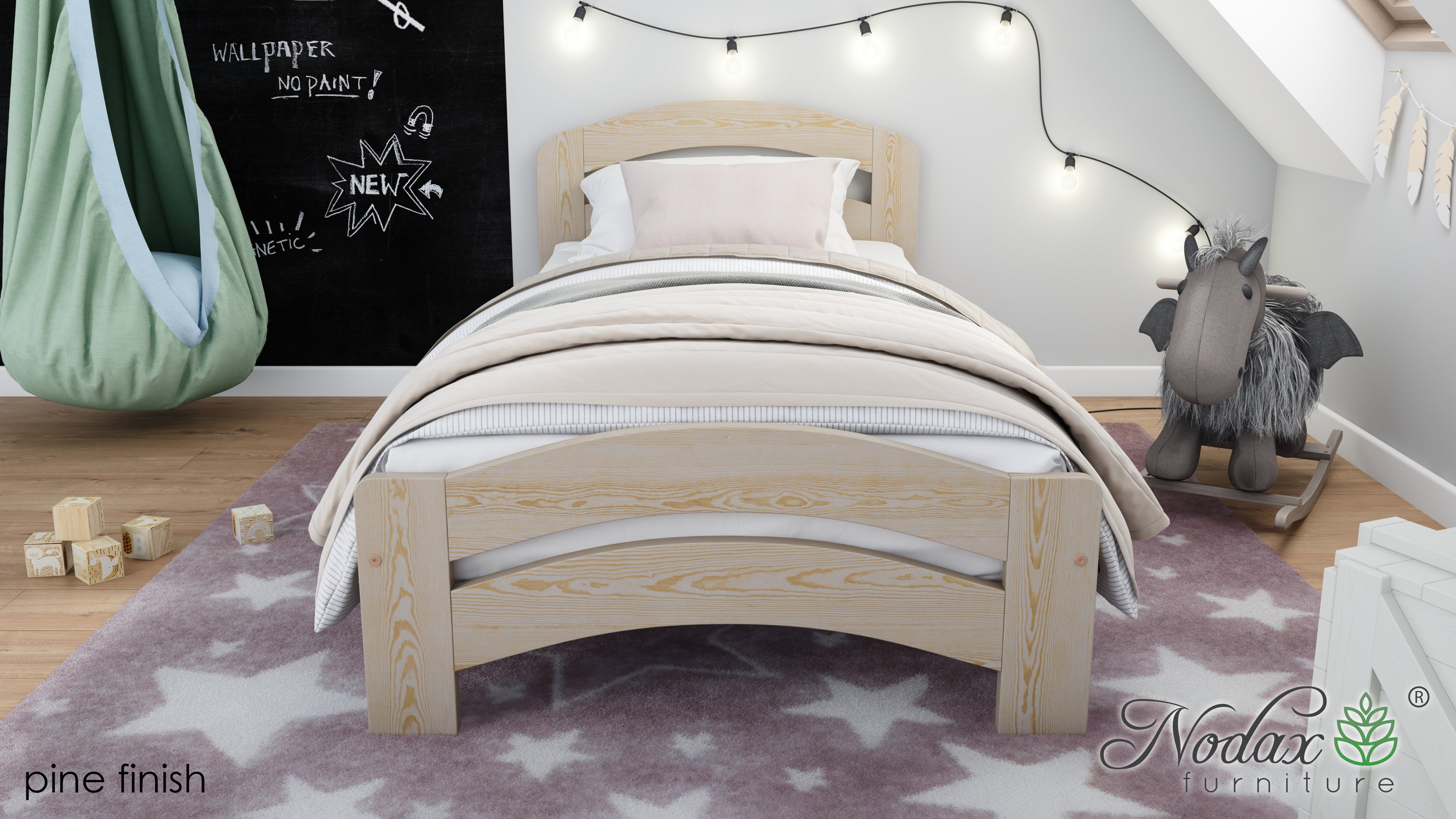 Nodax F10 Dala, Nodax wooden children's single bed, pine finish