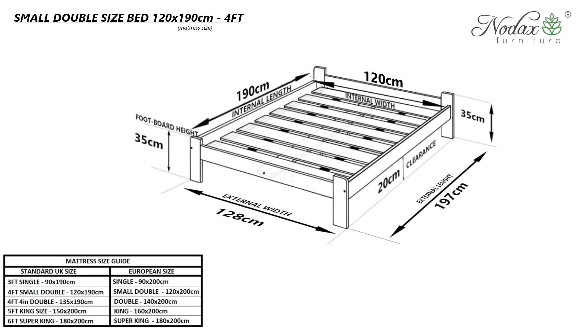 Small-double-bed-frame-Kappa-dimensions