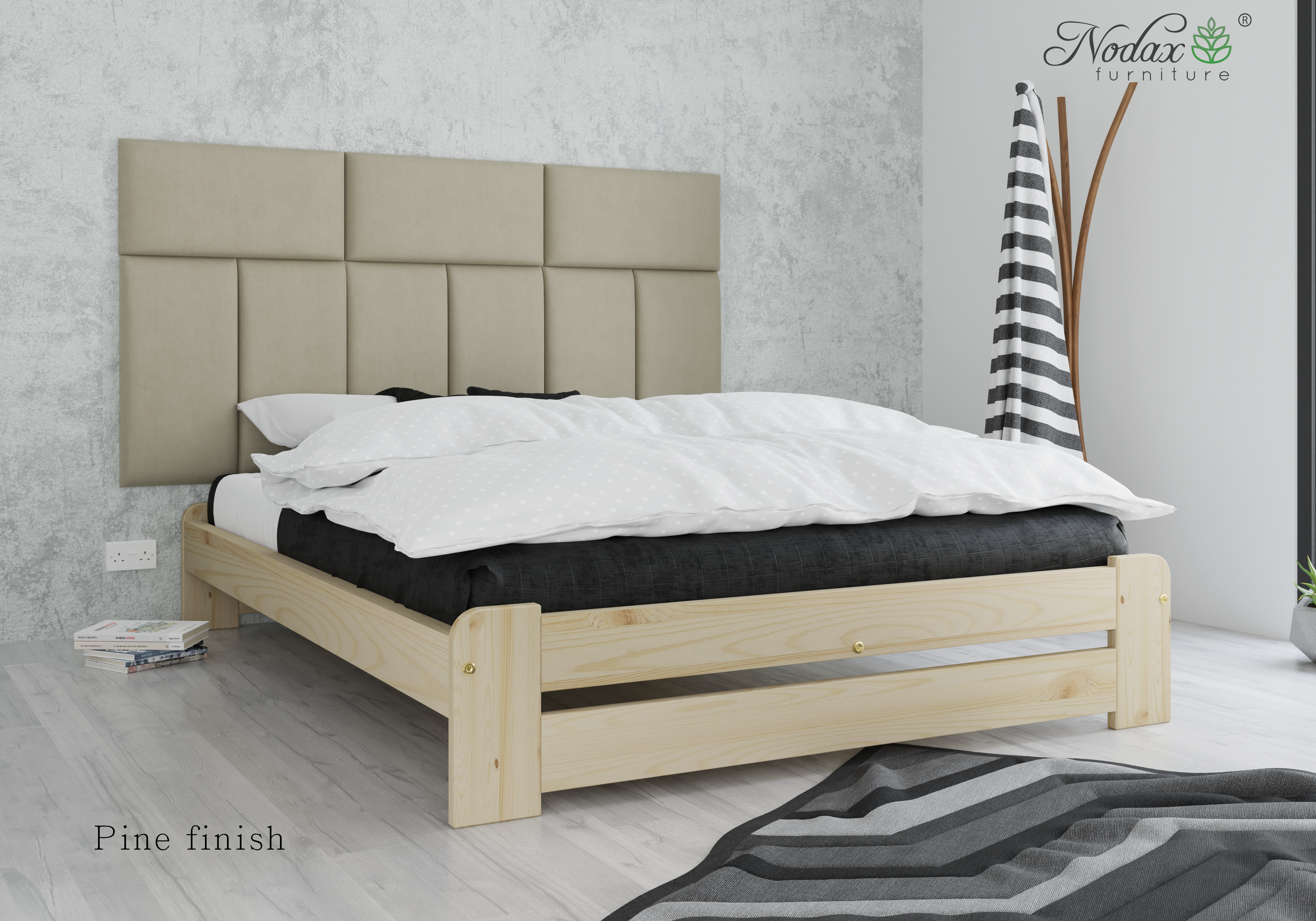 Vega-wooden-bed-frame-Pine-Double-size