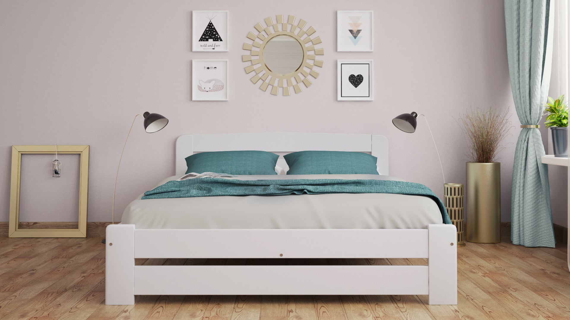 Wooden-bed-frame-Aurora-beds-online-white-finish