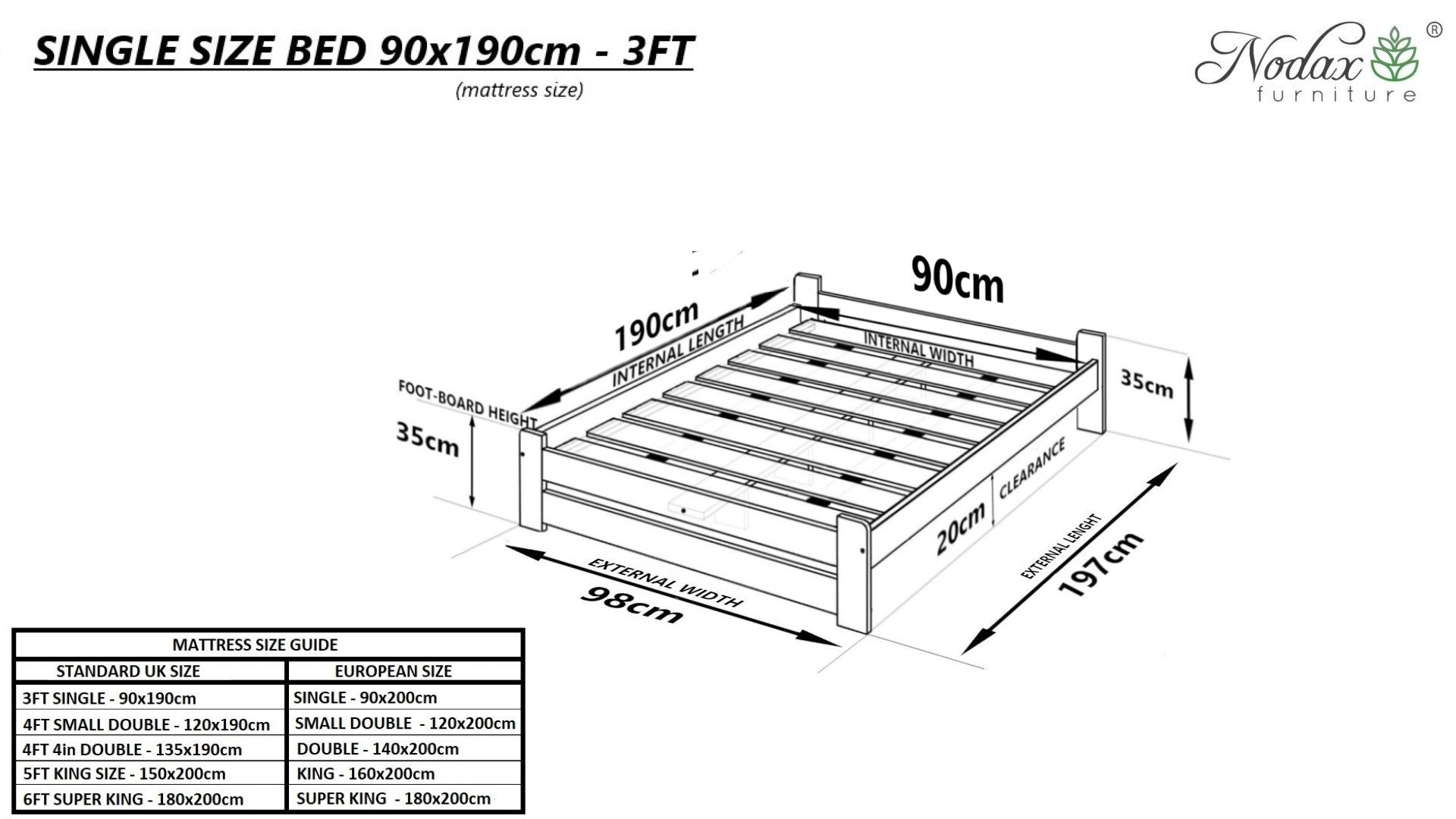 Wooden-bed-frame-Vega-Dimensions-3ft