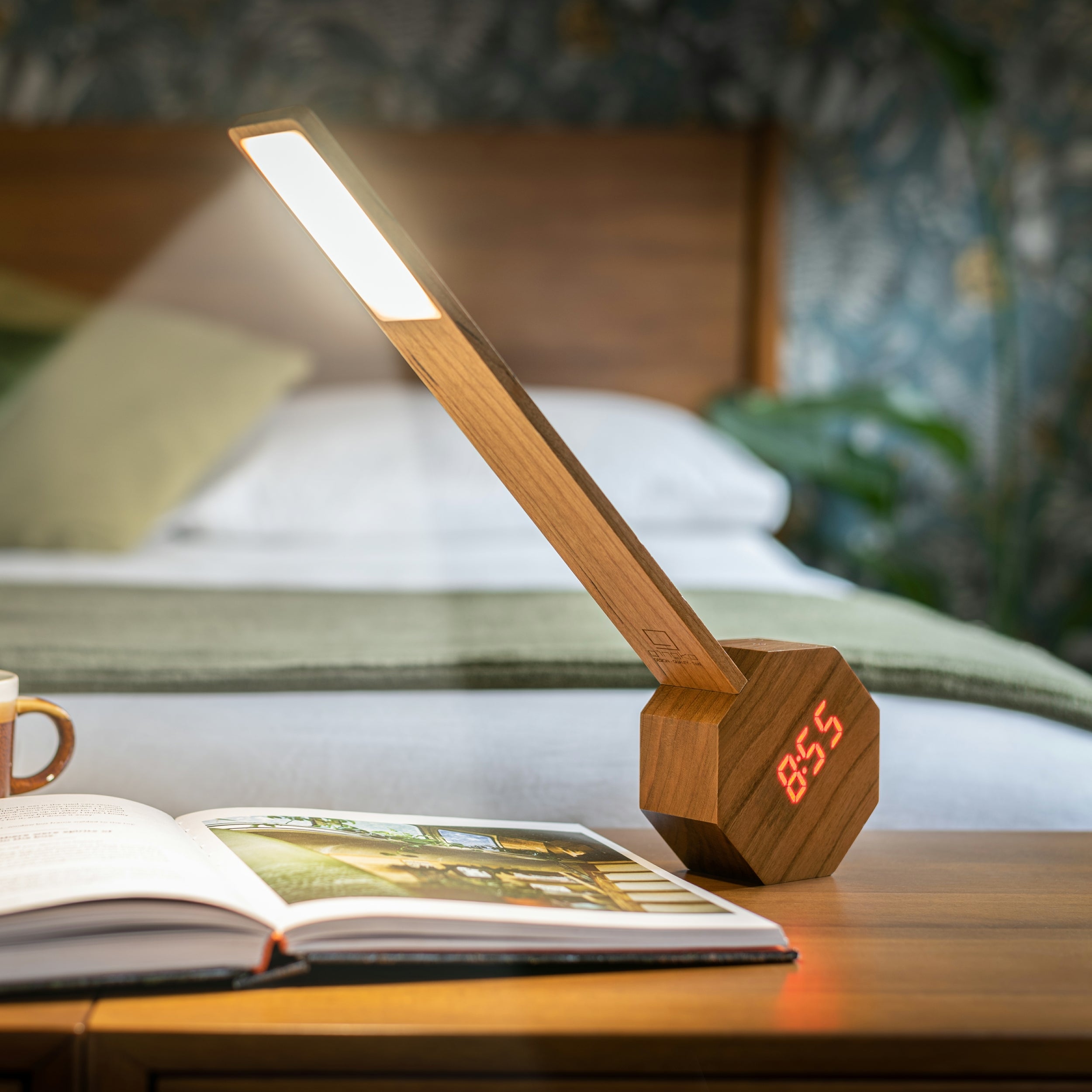 Octagon One Plus Portable Alarm Clock Bedside Cabinet With Light